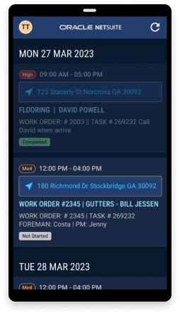 NetSuite Field Service Management Mobile App Thumbnail